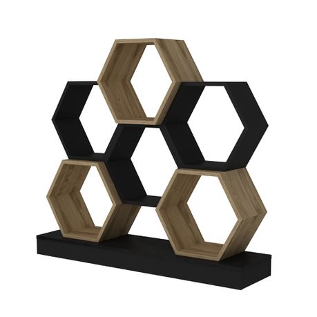 Cicek Tall Honeycomb Bookcase - 109cm - Quality, Style, and Functionality for Your Home - Just Home Furniture™