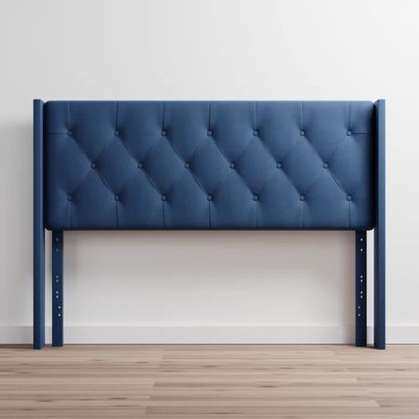 Clairlea Upholstered Headboard in Blue Velvet - Quality, Style, and Functionality for Your Home - Just Home Furniture™