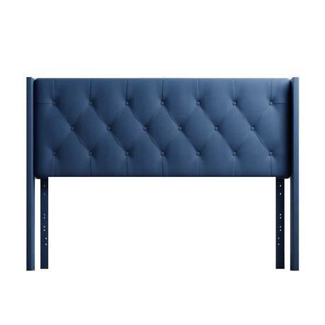 Clairlea Upholstered Headboard in Blue Velvet - Quality, Style, and Functionality for Your Home - Just Home Furniture™