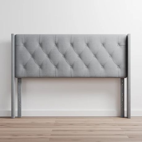 Clairlea Upholstered Headboard in Grey Velvet - Quality, Style, and Functionality for Your Home - Just Home Furniture™