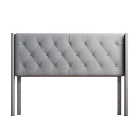 Clairlea Upholstered Headboard in Grey Velvet - Quality, Style, and Functionality for Your Home - Just Home Furniture™