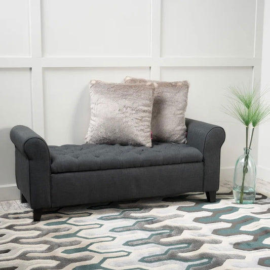 Claxton 100% Polyester Upholstered Storage Bench - Quality, Style, and Functionality for Your Home - Just Home Furniture™
