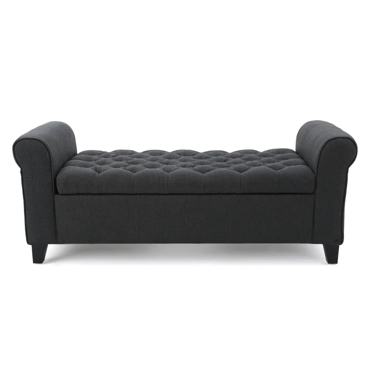 Claxton 100% Polyester Upholstered Storage Bench - Quality, Style, and Functionality for Your Home - Just Home Furniture™