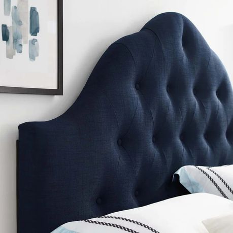 Danterrius Upholstered Headboard in Blue Velvet - Quality, Style, and Functionality for Your Home - Just Home Furniture™