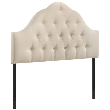 Danterrius Upholstered Headboard in Cream Velvet - Quality, Style, and Functionality for Your Home - Just Home Furniture™