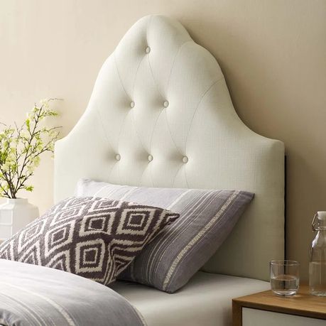 Danterrius Upholstered Headboard in Cream Velvet - Quality, Style, and Functionality for Your Home - Just Home Furniture™