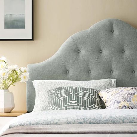 Danterrius Upholstered Headboard in Grey Beige - Quality, Style, and Functionality for Your Home - Just Home Furniture™
