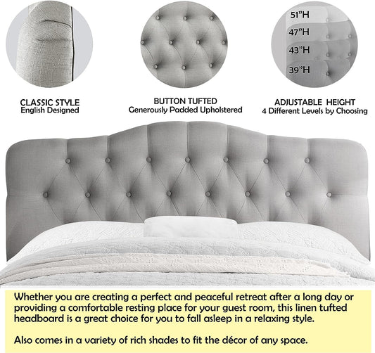 Darax Linen Upholstered Headboard - Quality, Style, and Functionality for Your Home - Just Home Furniture™
