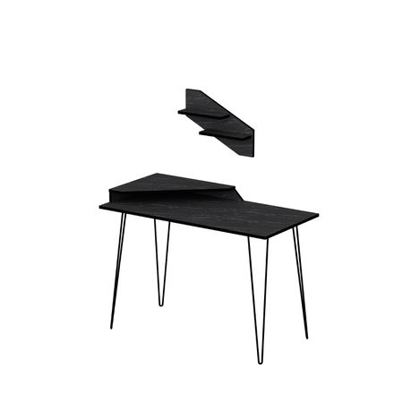 DeSalvo Brown Computer Desk with Wall Shelf - Quality, Style, and Functionality for Your Home - Just Home Furniture™