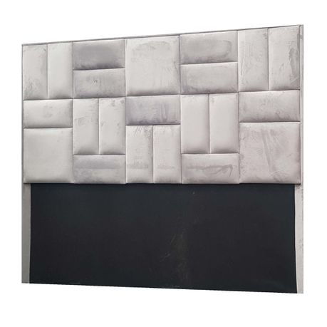 De Puzzle Headboard in Grey Velvet - Quality, Style, and Functionality for Your Home - Just Home Furniture™