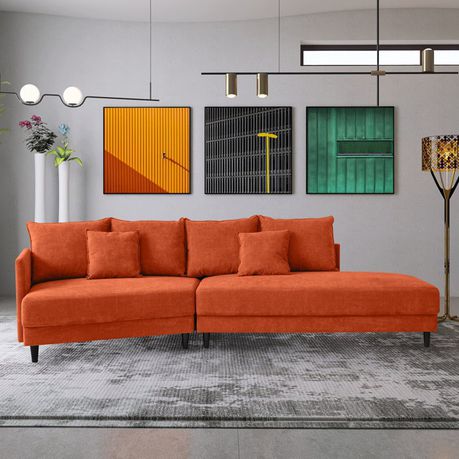 Decorotika Wide Streamlined Sectional Sofa - Quality, Style, and Functionality for Your Home - Just Home Furniture™