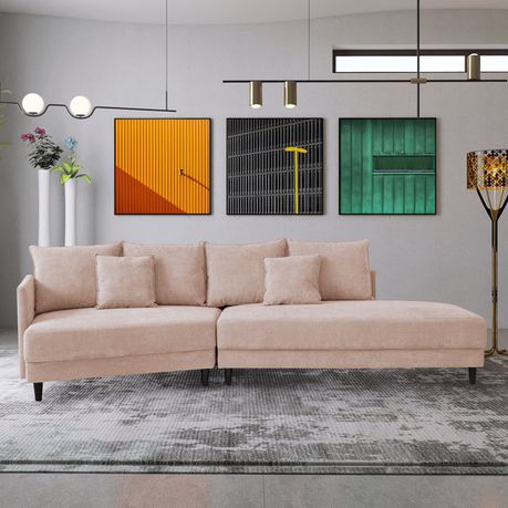 Decorotika Wide Streamlined Sectional Sofa - Quality, Style, and Functionality for Your Home - Just Home Furniture™