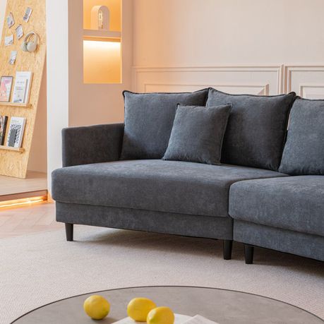 Decorotika Wide Streamlined Sectional Sofa - Quality, Style, and Functionality for Your Home - Just Home Furniture™
