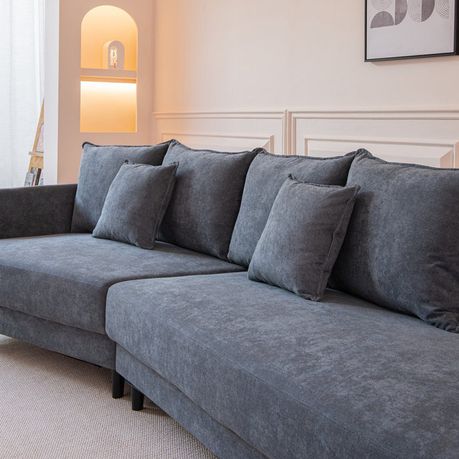 Decorotika Wide Streamlined Sectional Sofa - Quality, Style, and Functionality for Your Home - Just Home Furniture™
