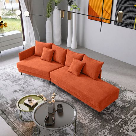 Decorotika Wide Streamlined Sectional Sofa - Quality, Style, and Functionality for Your Home - Just Home Furniture™