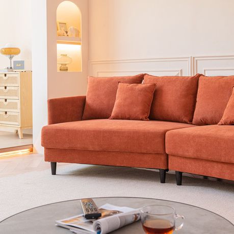 Decorotika Wide Streamlined Sectional Sofa - Quality, Style, and Functionality for Your Home - Just Home Furniture™