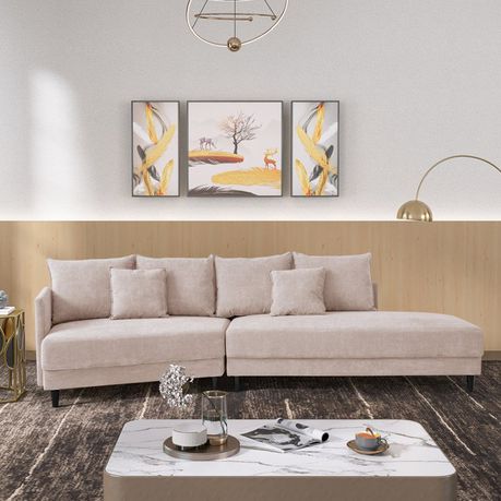 Decorotika Wide Streamlined Sectional Sofa - Quality, Style, and Functionality for Your Home - Just Home Furniture™