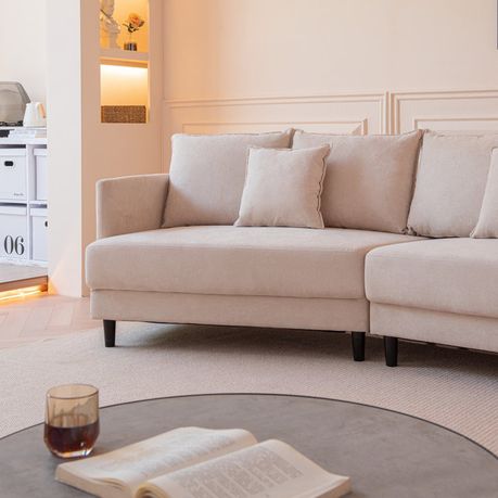 Decorotika Wide Streamlined Sectional Sofa - Quality, Style, and Functionality for Your Home - Just Home Furniture™