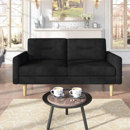 Deyra 68'' Velvet Small Loveseat Sofa Couch - Quality, Style, and Functionality for Your Home - Just Home Furniture™