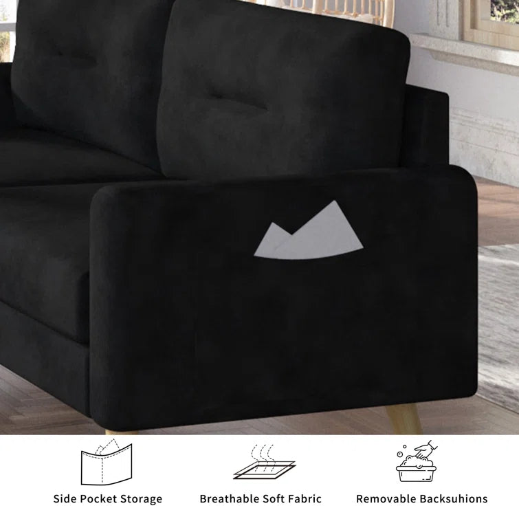 Deyra 68'' Velvet Small Loveseat Sofa Couch - Quality, Style, and Functionality for Your Home - Just Home Furniture™
