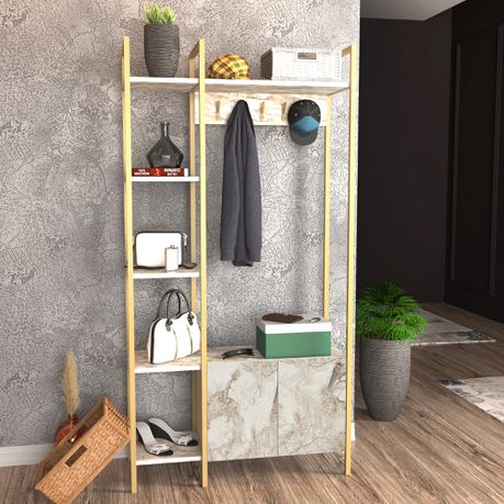 Doga 69” Tall Hall Tree - Quality, Style, and Functionality for Your Home - Just Home Furniture™