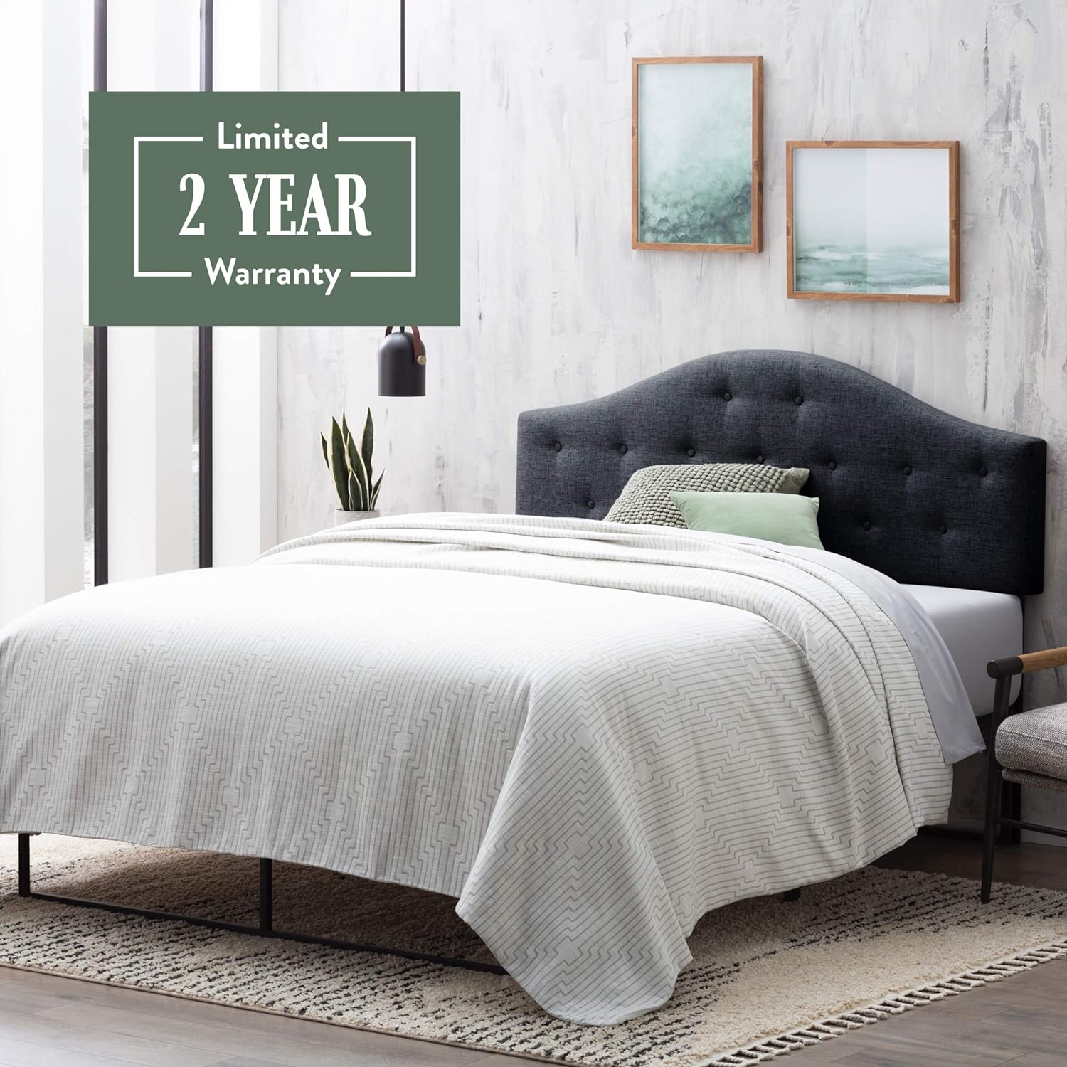 Edenbrook Legrand Upholstered Twin Headboard - Quality, Style, and Functionality for Your Home - Just Home Furniture™