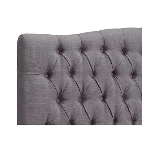 Elle Decor Celeste Padded Headboard in Dark Grey Velvet - Quality, Style, and Functionality for Your Home - Just Home Furniture™