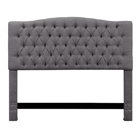 Elle Decor Celeste Padded Headboard in Dark Grey Velvet - Quality, Style, and Functionality for Your Home - Just Home Furniture™