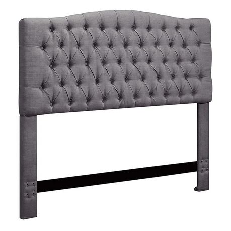 Elle Decor Celeste Padded Headboard in Dark Grey Velvet - Quality, Style, and Functionality for Your Home - Just Home Furniture™