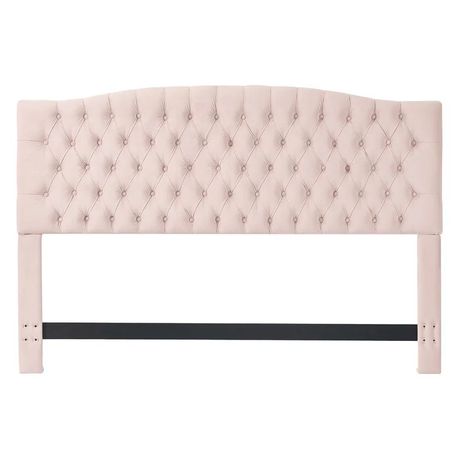 Elle Decor Celeste Padded Headboard in Pink Velvet - Quality, Style, and Functionality for Your Home - Just Home Furniture™