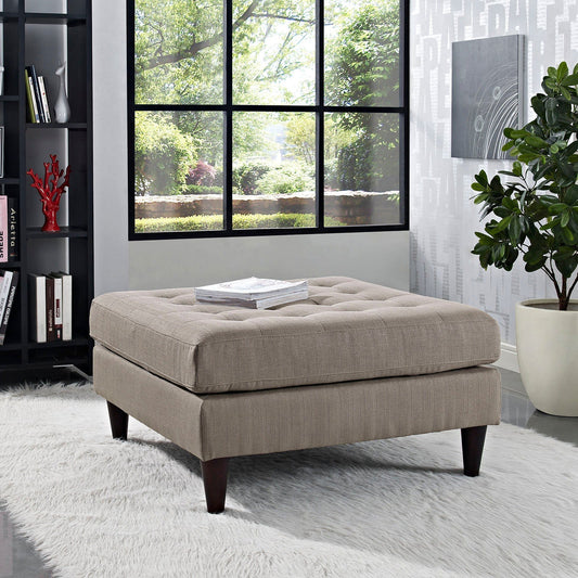 Empress Upholstered Fabric Large Ottoman in Granite - Quality, Style, and Functionality for Your Home - Just Home Furniture™