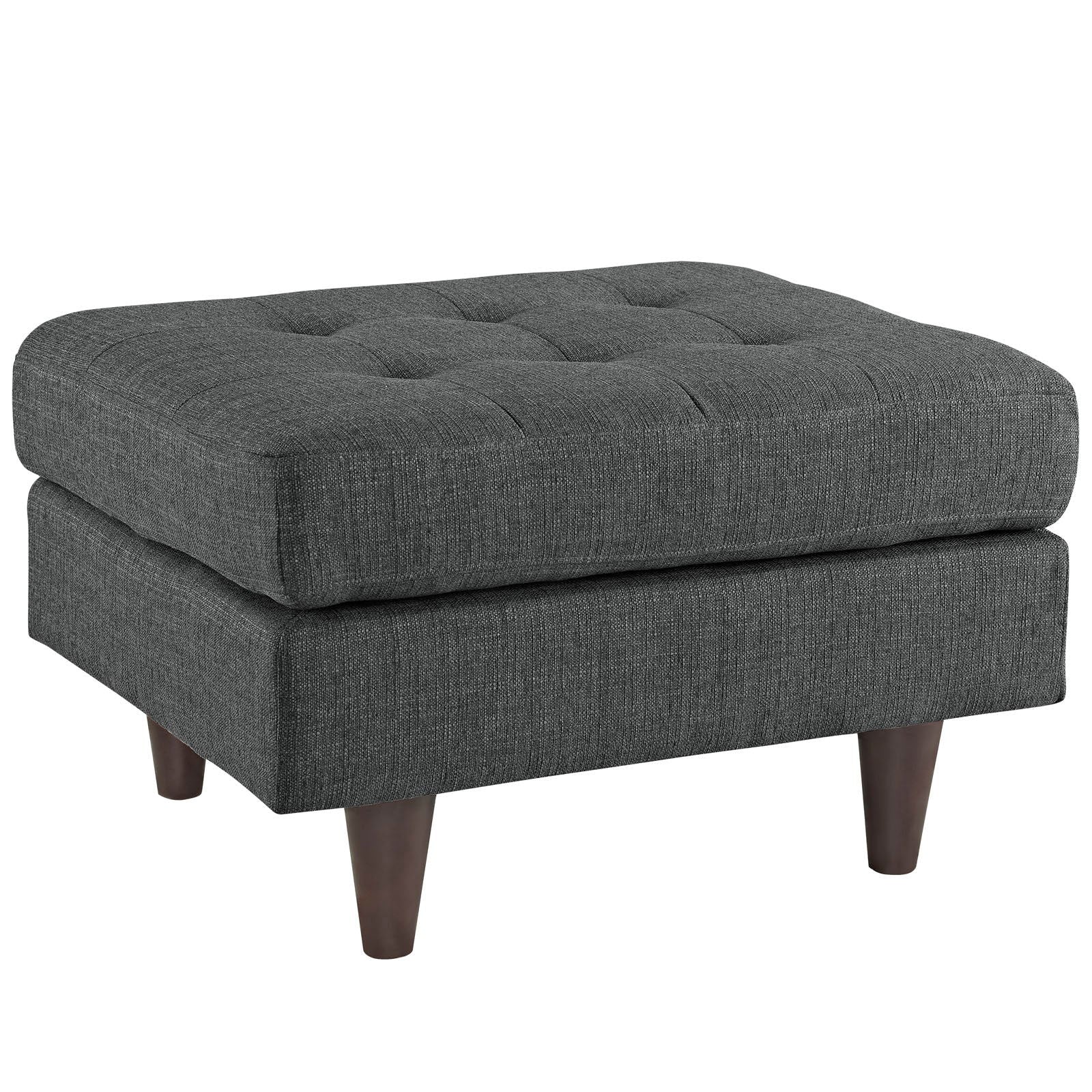 Empress Upholstered Fabric Ottoman in Gray - Quality, Style, and Functionality for Your Home - Just Home Furniture™