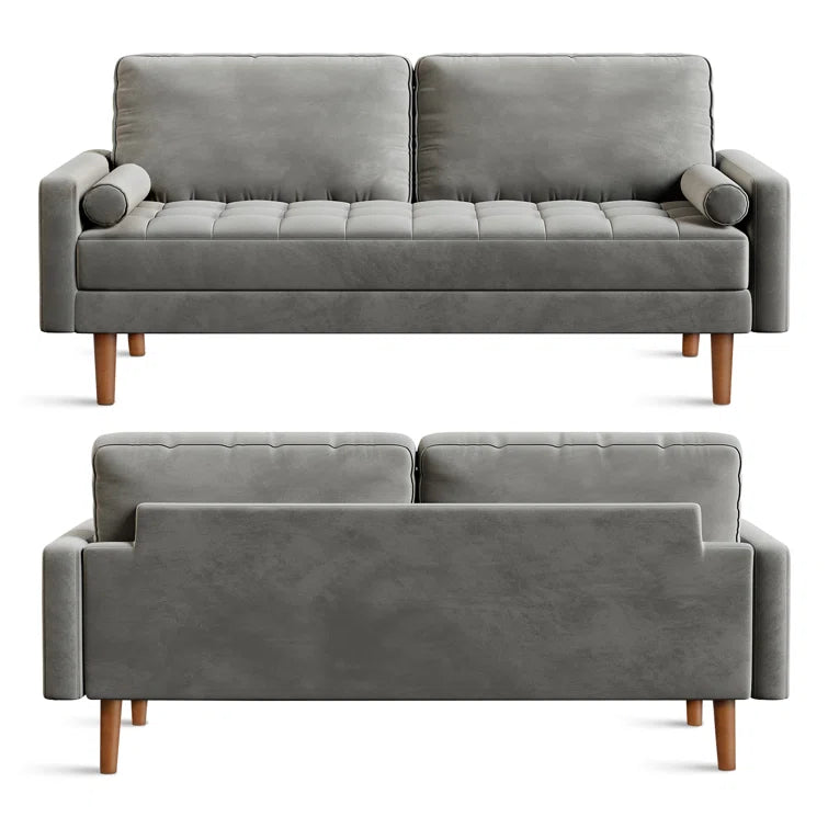 Enedelia 3 Seater 69.3'' W Velvet Square Arm Sofa Loveseat - Quality, Style, and Functionality for Your Home - Just Home Furniture™