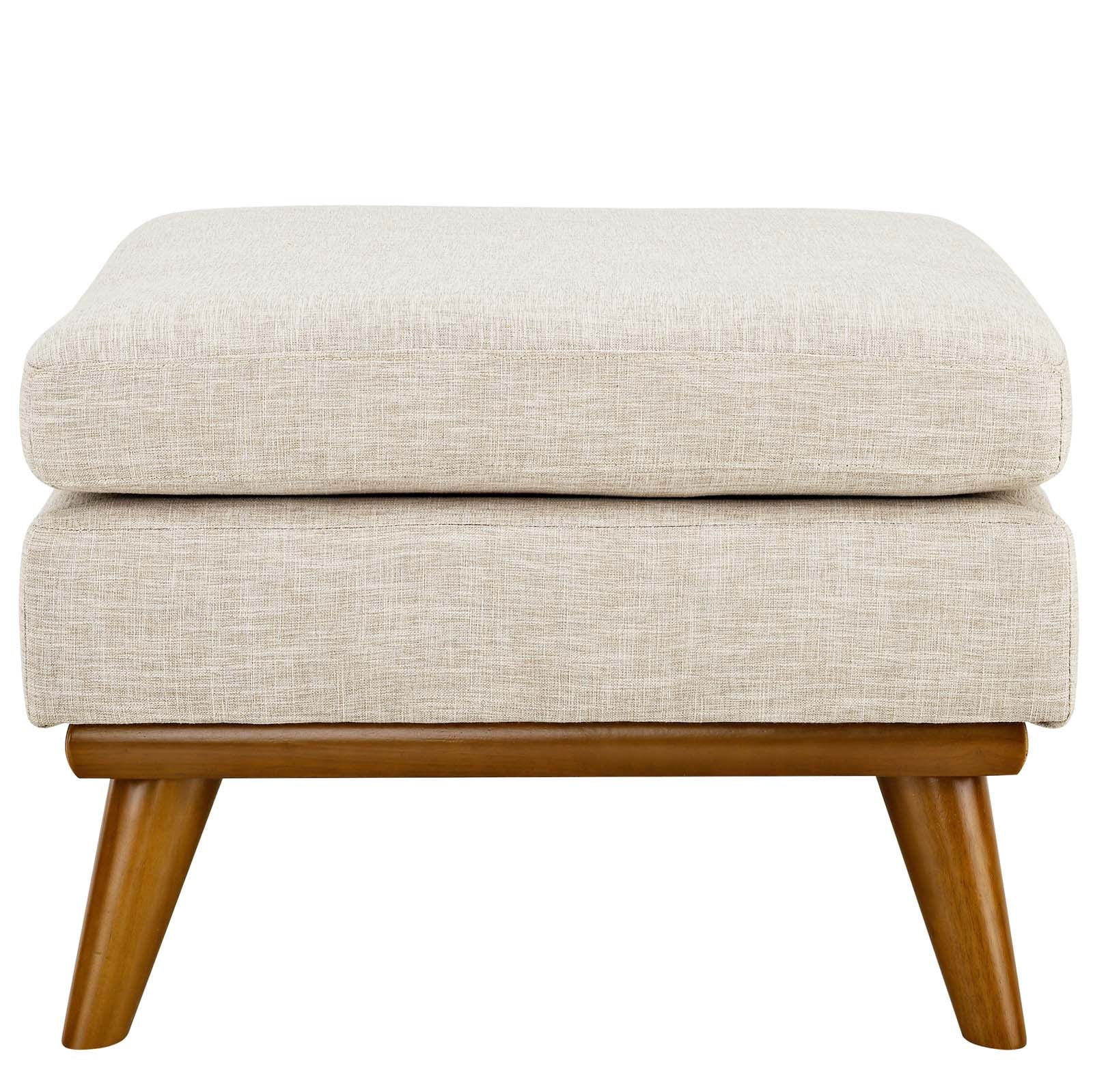 Engage Upholstered Fabric Ottoman in Beige - Quality, Style, and Functionality for Your Home - Just Home Furniture™
