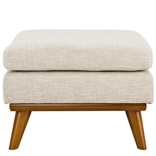 Engage Upholstered Fabric Ottoman in Beige - Quality, Style, and Functionality for Your Home - Just Home Furniture™