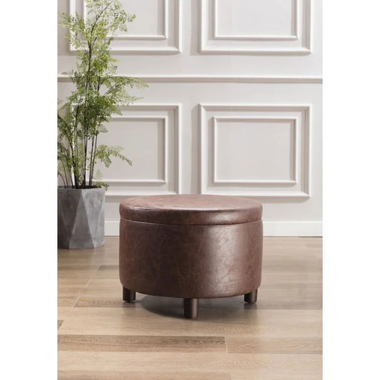 Eqerem Vegan Leather Storage Ottoman - Quality, Style, and Functionality for Your Home - Just Home Furniture™