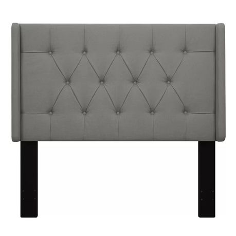 Eron Upholstered Headboard in Dark Grey Beige - Quality, Style, and Functionality for Your Home - Just Home Furniture™