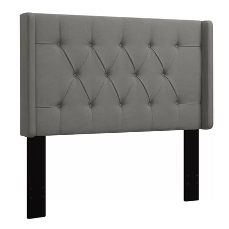 Eron Upholstered Headboard in Dark Grey Beige - Quality, Style, and Functionality for Your Home - Just Home Furniture™