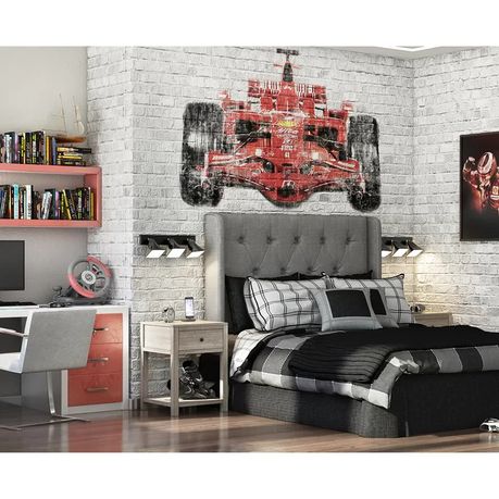 Eron Upholstered Headboard in Dark Grey Beige - Quality, Style, and Functionality for Your Home - Just Home Furniture™