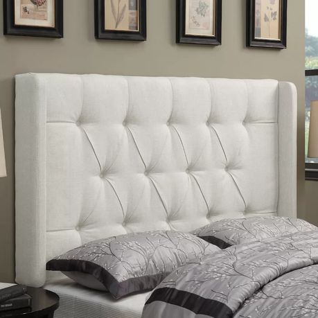 Eron Upholstered Headboard in Light Grey Beige - Quality, Style, and Functionality for Your Home - Just Home Furniture™
