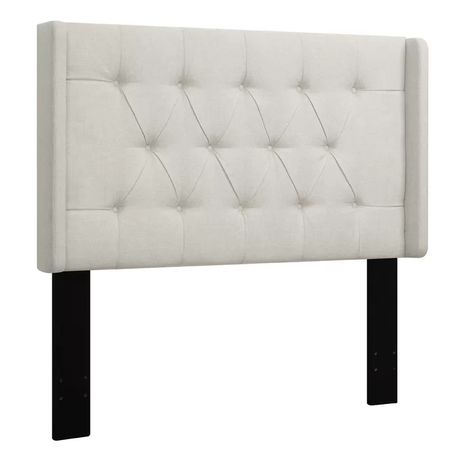 Eron Upholstered Headboard in Light Grey Beige - Quality, Style, and Functionality for Your Home - Just Home Furniture™