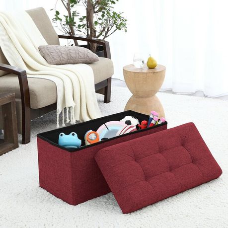 Foronda Storage Ottoman in Dark Red Beige - Quality, Style, and Functionality for Your Home - Just Home Furniture™