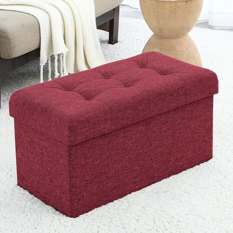 Foronda Storage Ottoman in Dark Red Beige - Quality, Style, and Functionality for Your Home - Just Home Furniture™