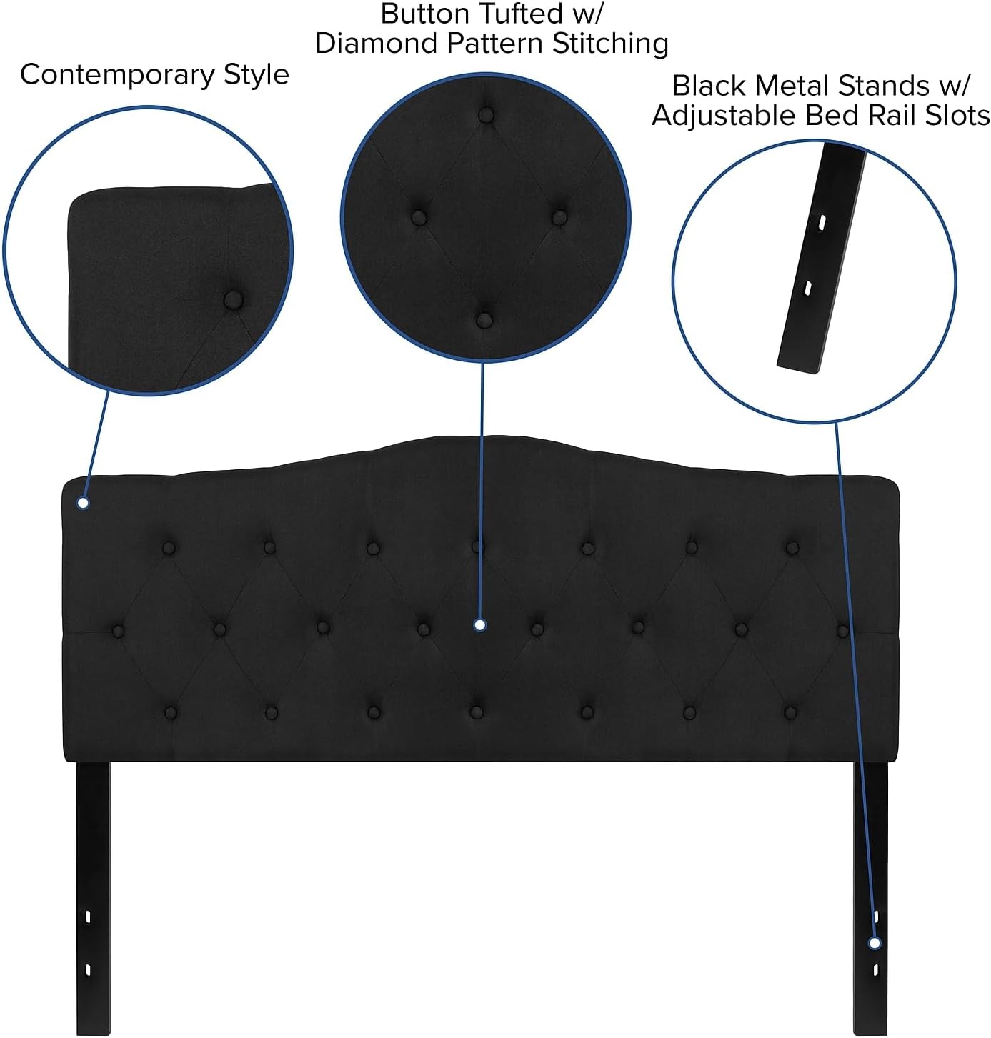 Furniture Cambridge Tufted Upholstered Headboard - Quality, Style, and Functionality for Your Home - Just Home Furniture™