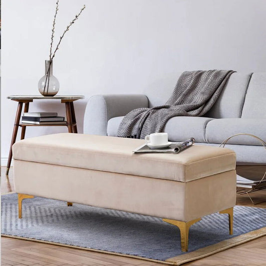 Garraway Velvet Upholstered Storage Bench - Quality, Style, and Functionality for Your Home - Just Home Furniture™