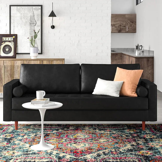 Geo 84'' Leather Sofa - Quality, Style, and Functionality for Your Home - Just Home Furniture™