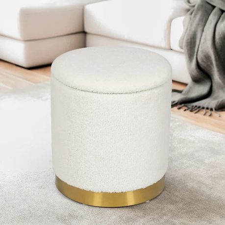 Gergina Upholstered Round Storage Ottoman - Quality, Style, and Functionality for Your Home - Just Home Furniture™