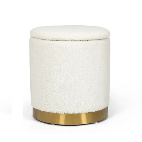 Gergina Upholstered Round Storage Ottoman - Quality, Style, and Functionality for Your Home - Just Home Furniture™