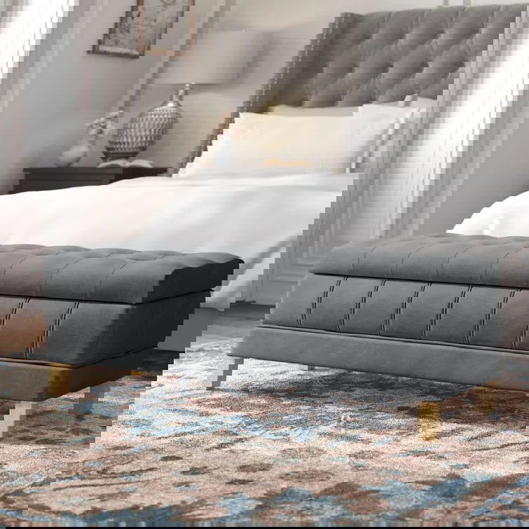 Gloria Upholstered Storage Ottoman - Quality, Style, and Functionality for Your Home - Just Home Furniture™
