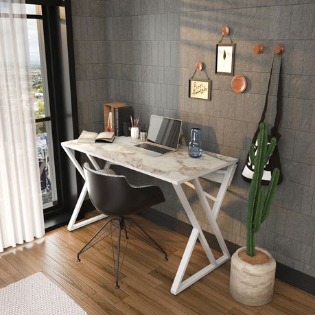 Gyza Metal Partical Board Computer Desk - Quality, Style, and Functionality for Your Home - Just Home Furniture™